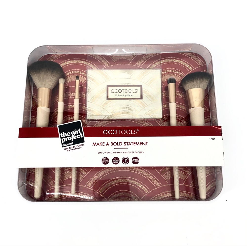 EcoTools Vegan Wooden Makeup Brush Set (1381)